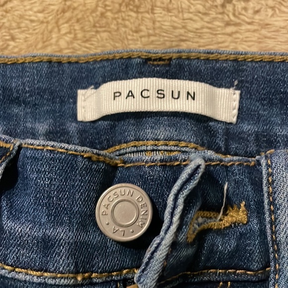 Pacsun shorties denim ripped shorts size 23 - Picture 2 of 5
